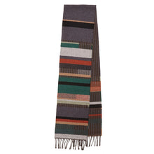 Load image into Gallery viewer, Wallace Sewell Dorvigny scarf in Charcoal. 100% Merino Wool - Made in England
