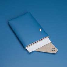 Load image into Gallery viewer, LEMUR Design Recycled Leather Travel Wallet in Blue