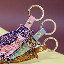 Load image into Gallery viewer, Nocturnal Owl Key Fob by Ark Colour Design - Pale Pink