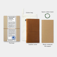 Load image into Gallery viewer, TRAVELER'S COMPANY notebook - Camel coloured leather regular size