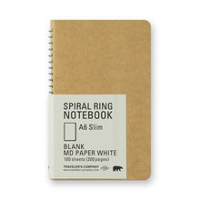 Load image into Gallery viewer, TRAVELER'S Company Spiral Ring Notebook A6 Slim - MD Paper White
