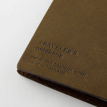 Load image into Gallery viewer, TRAVELER'S COMPANY notebook - olive coloured leather regular size