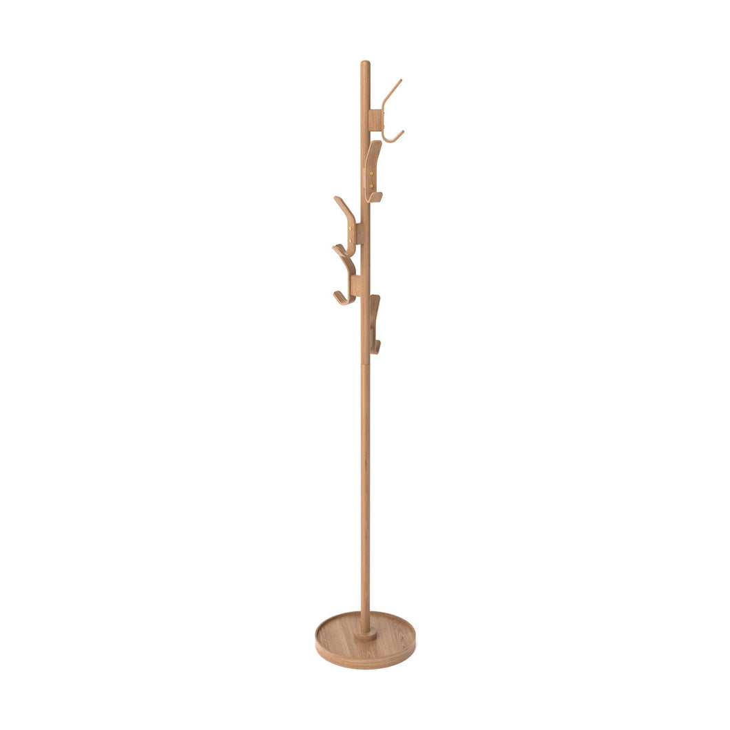 right hook coat stand, natural oak by Wireworks