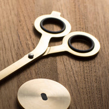 Load image into Gallery viewer, Desk scissors with stand - Gold Coloured - HMM