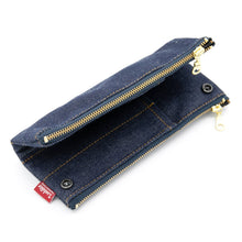 Load image into Gallery viewer, Bendy Pen & Pencil Case in Okayama Denim by Luddite Japan