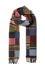 Load image into Gallery viewer, Merino wool multi-colour stripe scarf - DOT TUTTI - Made in England by Wallace Sewell