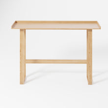 Load image into Gallery viewer, Slim laptop desk or console table, natural oak by Wireworks
