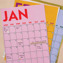 Load image into Gallery viewer, Monthly Undated A3 Wall Planner | 12 Pages | Colourburst - Good Tuesday