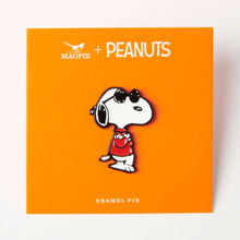 Load image into Gallery viewer, Magpie x Peanuts - Snoopy Joe Cool Vibes Pin Badge
