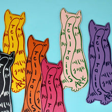 Load image into Gallery viewer, Cat Tails Bookmark - Yellow leather - Ark Colour Design