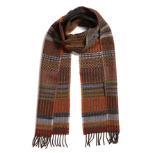Load image into Gallery viewer, Wallace Sewell Wainscott scarf in Rust. 100% Merino Wool - Made in England
