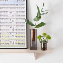 Load image into Gallery viewer, ColorLab Reversible Glass Vase by Block Design - small in Smoke and Amber