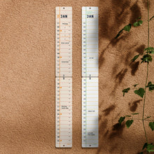 Load image into Gallery viewer, Perpetual Squared | undated slim wall calendar | Tea green | Mat Cuk Design