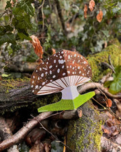 Load image into Gallery viewer, Mortlake Papers - Brown Mushroom Shaped Greeting Card