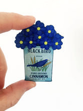 Load image into Gallery viewer, Su Owen - Vintage Flower Wooden Pin Badge-Anemones