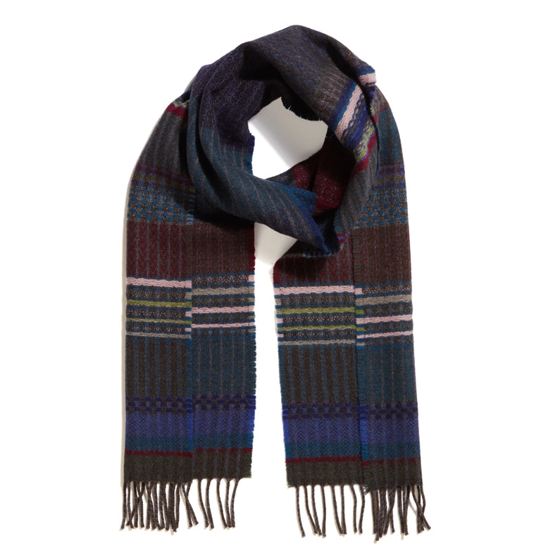Wallace Sewell Wainscott scarf in Coal. 100% Merino Wool - Made in England