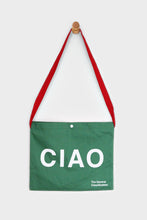 Load image into Gallery viewer, Giro D'Italia Ciao / Arrivederci Cycling Musette Bag by The General Classification - Red and Green Cotton