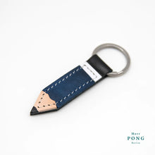 Load image into Gallery viewer, Handmade leather Pencil keyring by Herr PONG Berlin.

