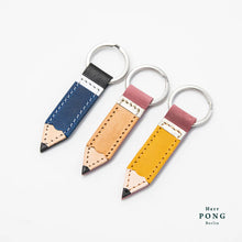 Load image into Gallery viewer, Handmade leather Pencil keyring by Herr PONG Berlin.