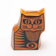 Load image into Gallery viewer, Magpie x Hornsea Moneybox - Grinning Cat in Orange