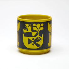 Load image into Gallery viewer, Magpie x Hornsea Mug - Cat & Piraña in Chartreuse