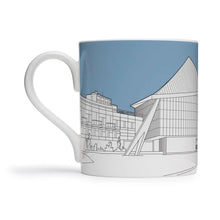 Load image into Gallery viewer, People Will Always Need Plates - Commonwealth Institute now Design Museum, London - Grey Blue - 25cl mug