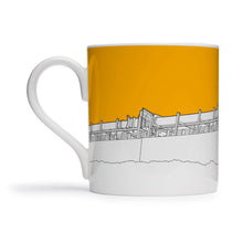 Load image into Gallery viewer, People Will Always Need Plates, Gasometers at King&#39;s Cross London mug in egg yoke yellow, 25cl
