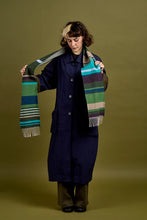 Load image into Gallery viewer, Wallace Sewell Striped Lambswool Scarf - Angus in Blackthorn - PRE-ORDER