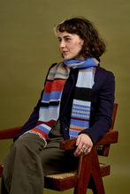 Load image into Gallery viewer, Wallace Sewell Striped Lambswool Scarf - Angus in Harbour - PRE-ORDER