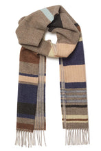 Load image into Gallery viewer, Wallace Sewell Striped Lambswool Scarf - Angus in Oyster - PRE-ORDER