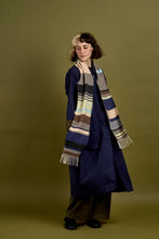 Load image into Gallery viewer, Wallace Sewell Striped Lambswool Scarf - Angus in Oyster - PRE-ORDER