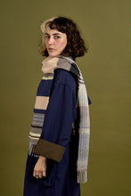Load image into Gallery viewer, Wallace Sewell Striped Lambswool Scarf - Angus in Oyster - PRE-ORDER