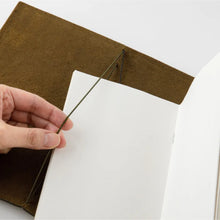 Load image into Gallery viewer, TRAVELER'S notebook - olive coloured leather starter kit - Regular Size