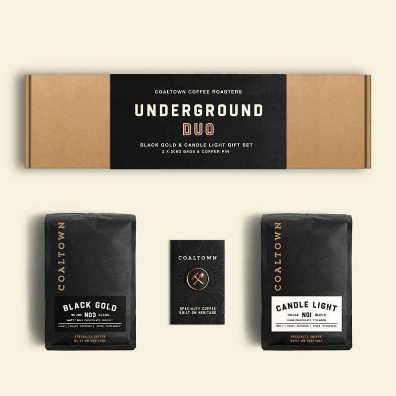 Coaltown coffee - Underground Duo Gift Box - Candle Light No1 & Black Gold No3 Blends