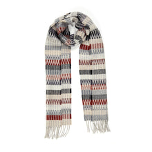 Load image into Gallery viewer, Wallace Sewell Tokyo scarf in Mono. 100% Merino Wool - Made in England
