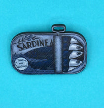Load image into Gallery viewer, Su Owen - Sardines in a Tin Pin Brooch / Nautical Pin Badge