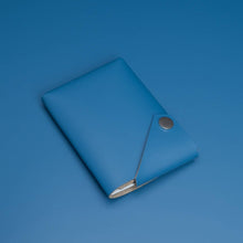 Load image into Gallery viewer, LEMUR Design Recycled Leather Travel Wallet in Blue