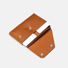 Load image into Gallery viewer, LEMUR Design Travel WALLET: Premium Vegetable Tan Leather in Caramel Brown