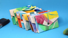 Load image into Gallery viewer, Hand painted leather Popper Purse by Ark Colour Design - Assorted Colours