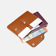 Load image into Gallery viewer, LEMUR Design Travel WALLET: Premium Vegetable Tan Leather in Caramel Brown