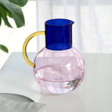 Load image into Gallery viewer, Pablo Glass Jug - Pink Cobalt Yellow - ColorLab by Block Design