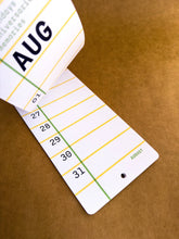 Load image into Gallery viewer, Perpetual Squared | undated slim wall calendar | Tea green | Mat Cuk Design