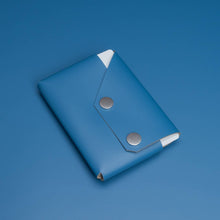 Load image into Gallery viewer, LEMUR Design Recycled Leather Travel Wallet in Blue