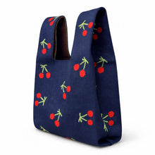 Load image into Gallery viewer, TOKEII KNIT STUDIO - Midnight Cherry - Knitted Bag