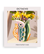 Load image into Gallery viewer, Fish shaped paper vase by Octaevo Barcelona