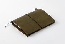 Load image into Gallery viewer, TRAVELER'S notebook - Olive coloured leather - Passport Size