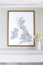 Load image into Gallery viewer, Word Map of the British Isles - Art Print - Alison Hardcastle x SNOWHOME