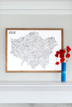 Load image into Gallery viewer, Word Map of London - Art Print - Alison Hardcastle x SNOWHOME