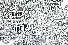 Load image into Gallery viewer, Word Map of the British Isles - Art Print - Alison Hardcastle x SNOWHOME