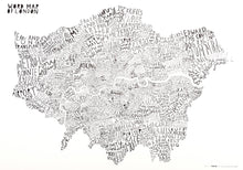 Load image into Gallery viewer, Word Map of London - Art Print - Alison Hardcastle x SNOWHOME